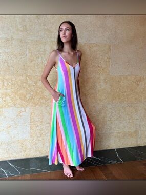 SKiVYS Femme Goddess Gown - Malibu Midi Size Small